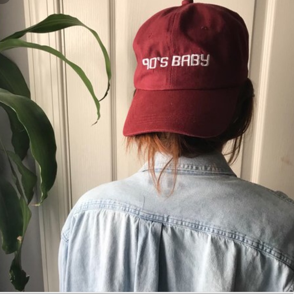 90’s BABY red baseball cap